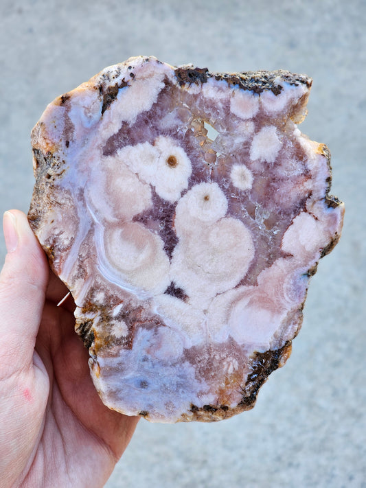 Amethyst Flower Agate Slab.