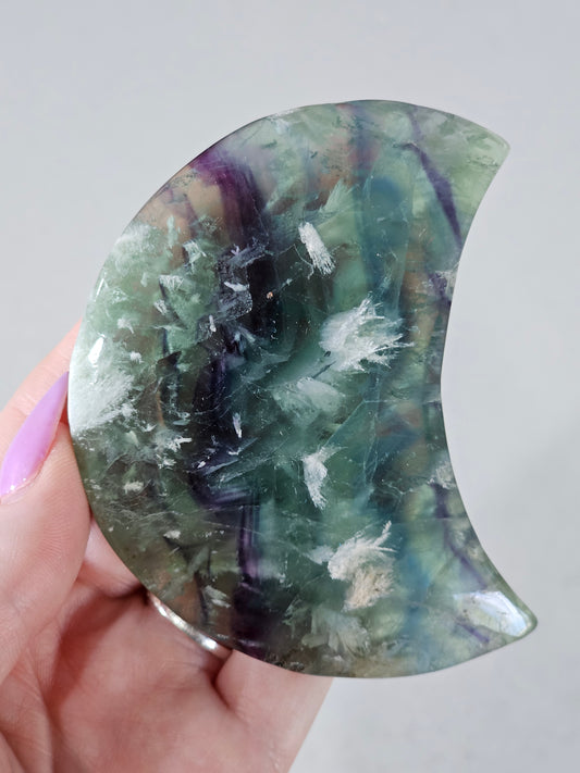 Feather Fluorite Moon