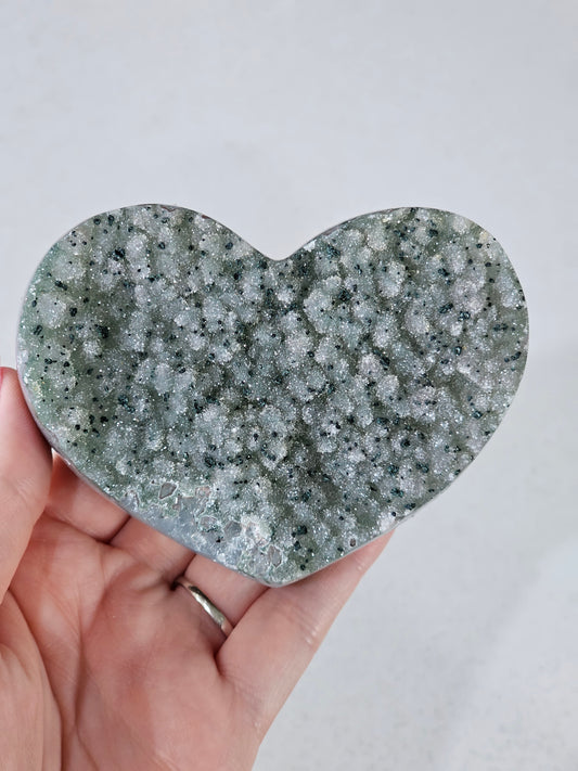 Green Amethyst Heart