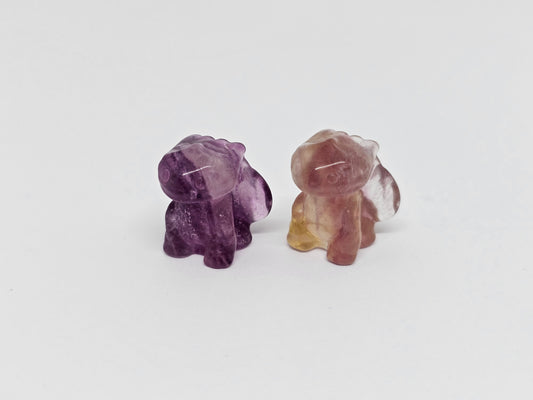 Mini Fluorite Toothless Carving