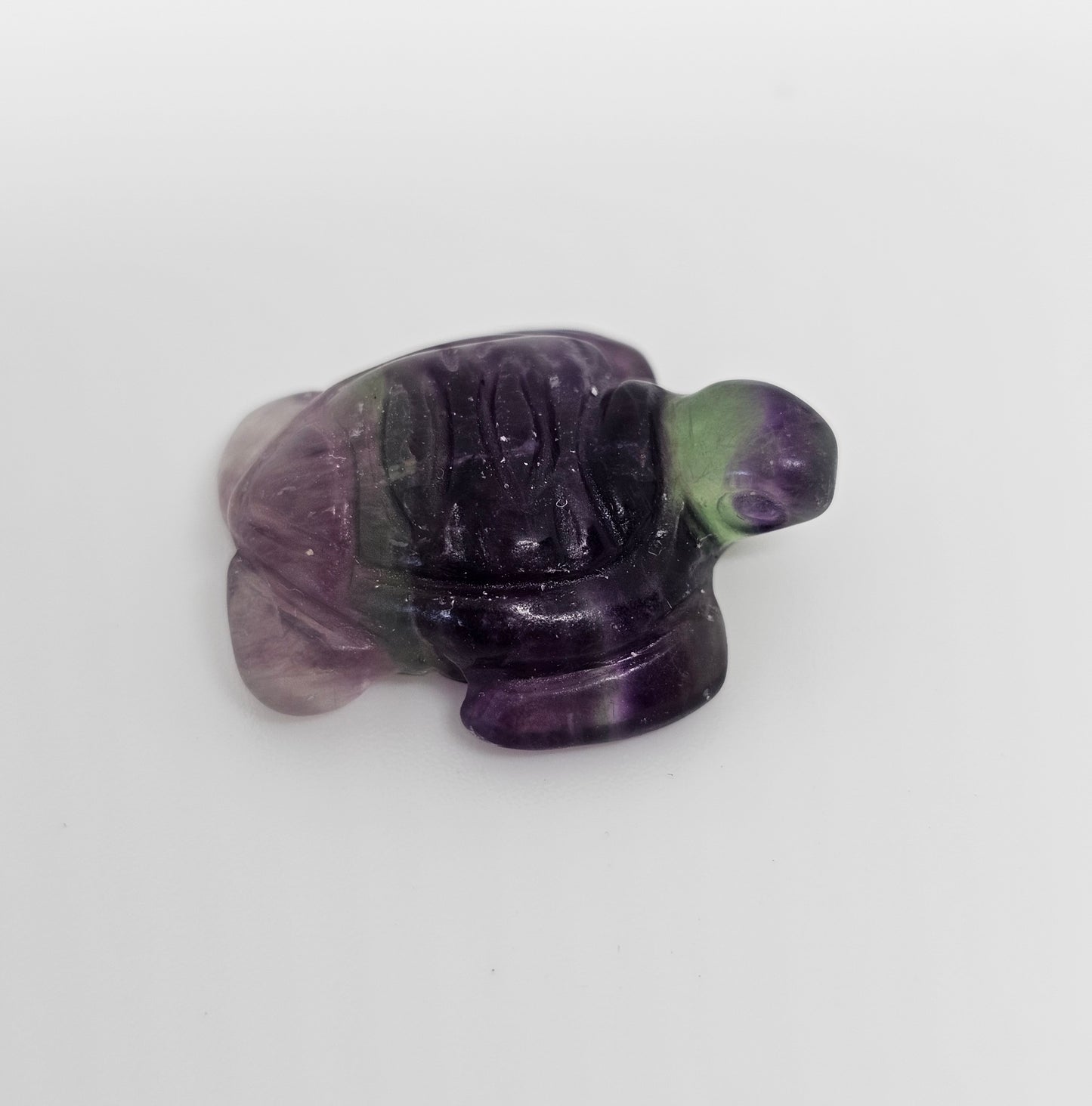 Mini Fluorite Turtle Carving