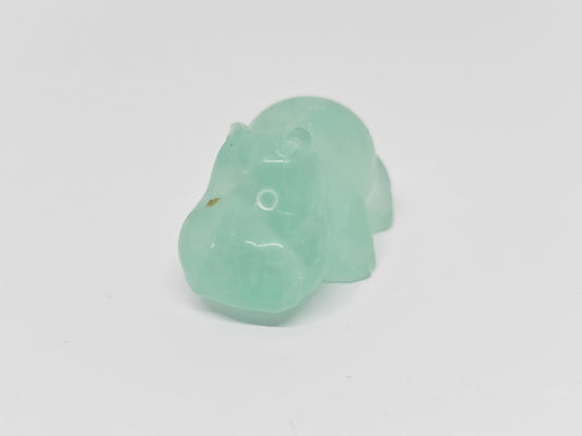 Fluorite Hippopotamus Carving