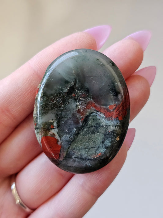 Bloodstone Worry Stone