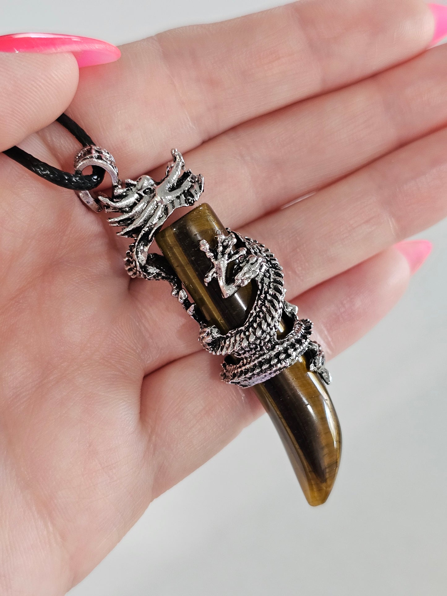 Tigers Eye Dragon Necklace