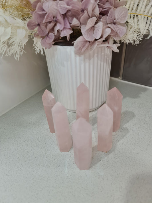 rose quartz tower crystal