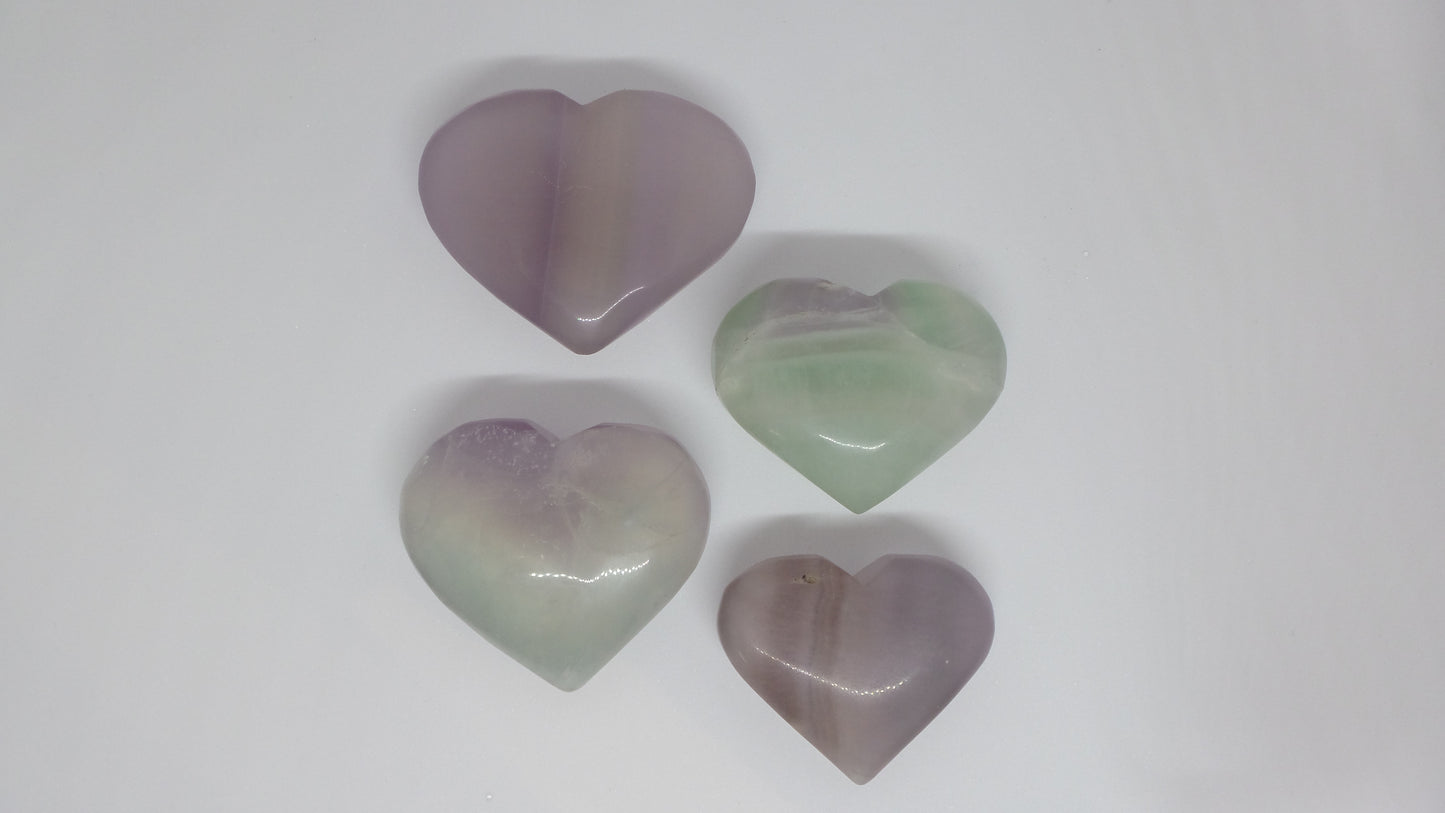 Lavender Fluorite Heart Intuitively selected