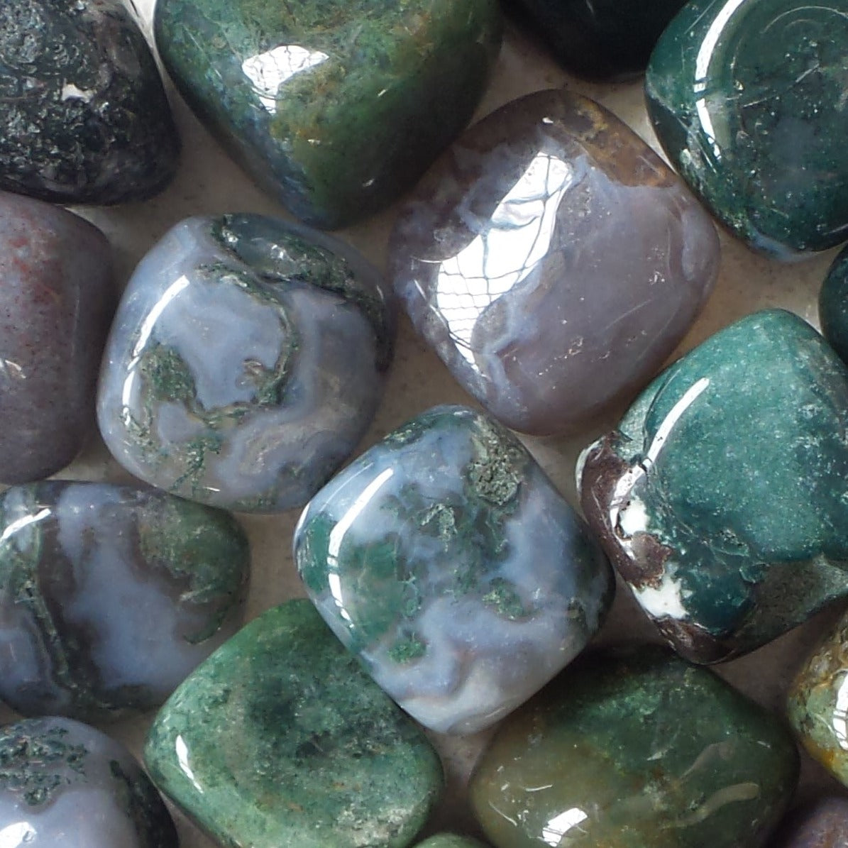 Moss Agate Tumble Stone