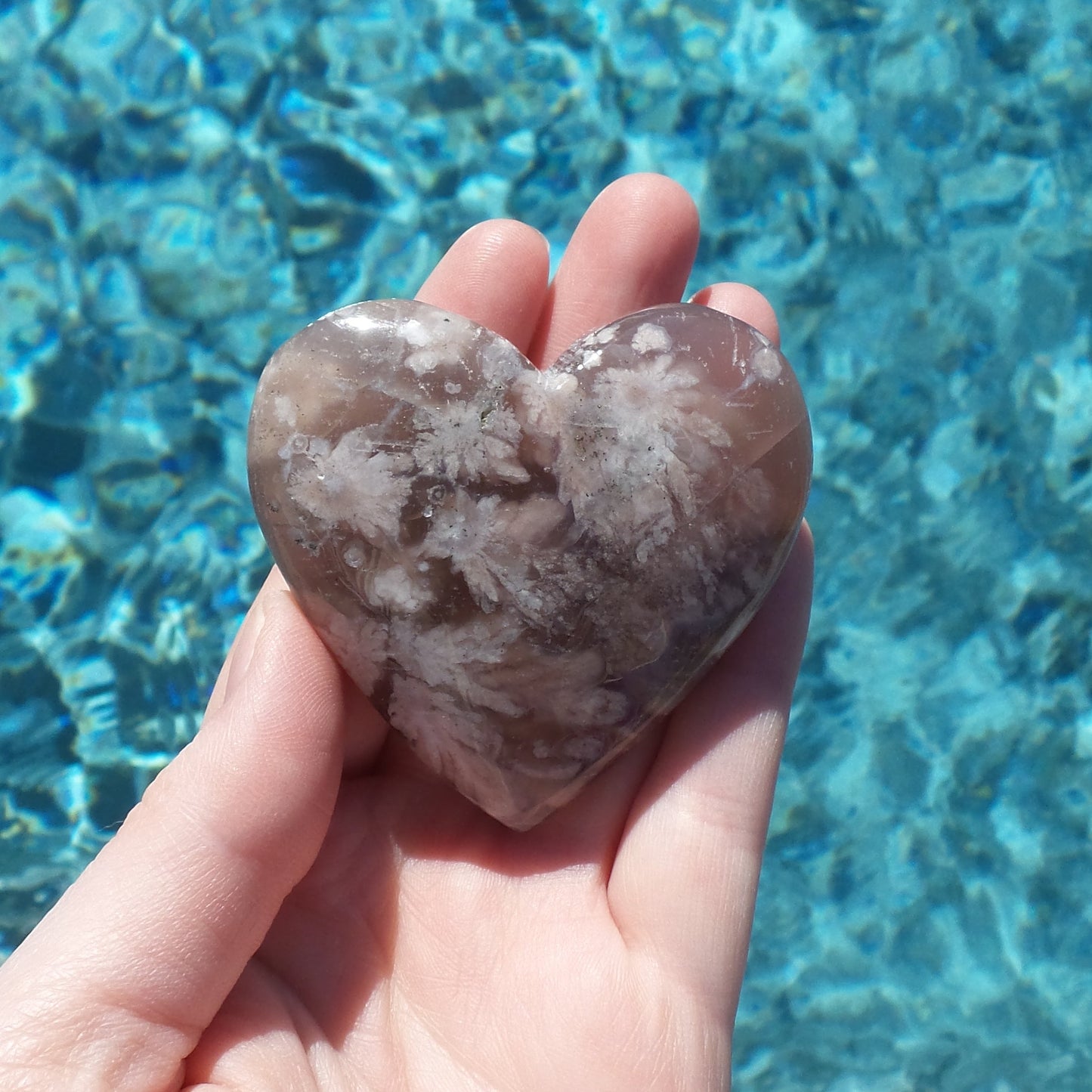 Flower Agate Heart