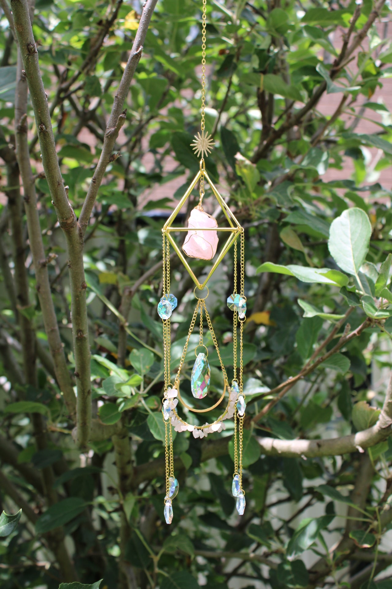 Rose Quartz Suncatcher