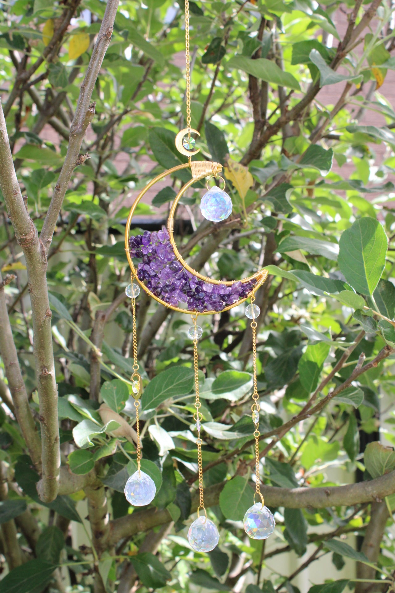 Amethyst Moon Suncatcher