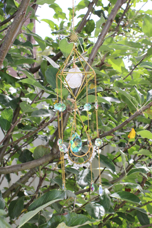 Clear Quartz  Suncatcher