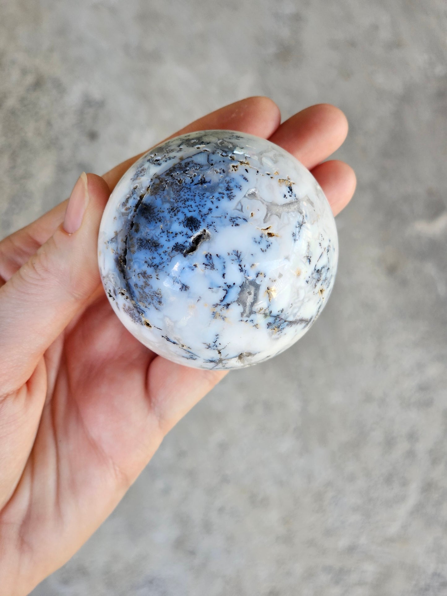 Dendritic Agate Sphere