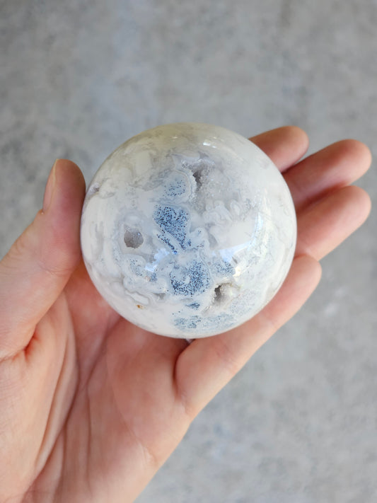 White Agate Sphere