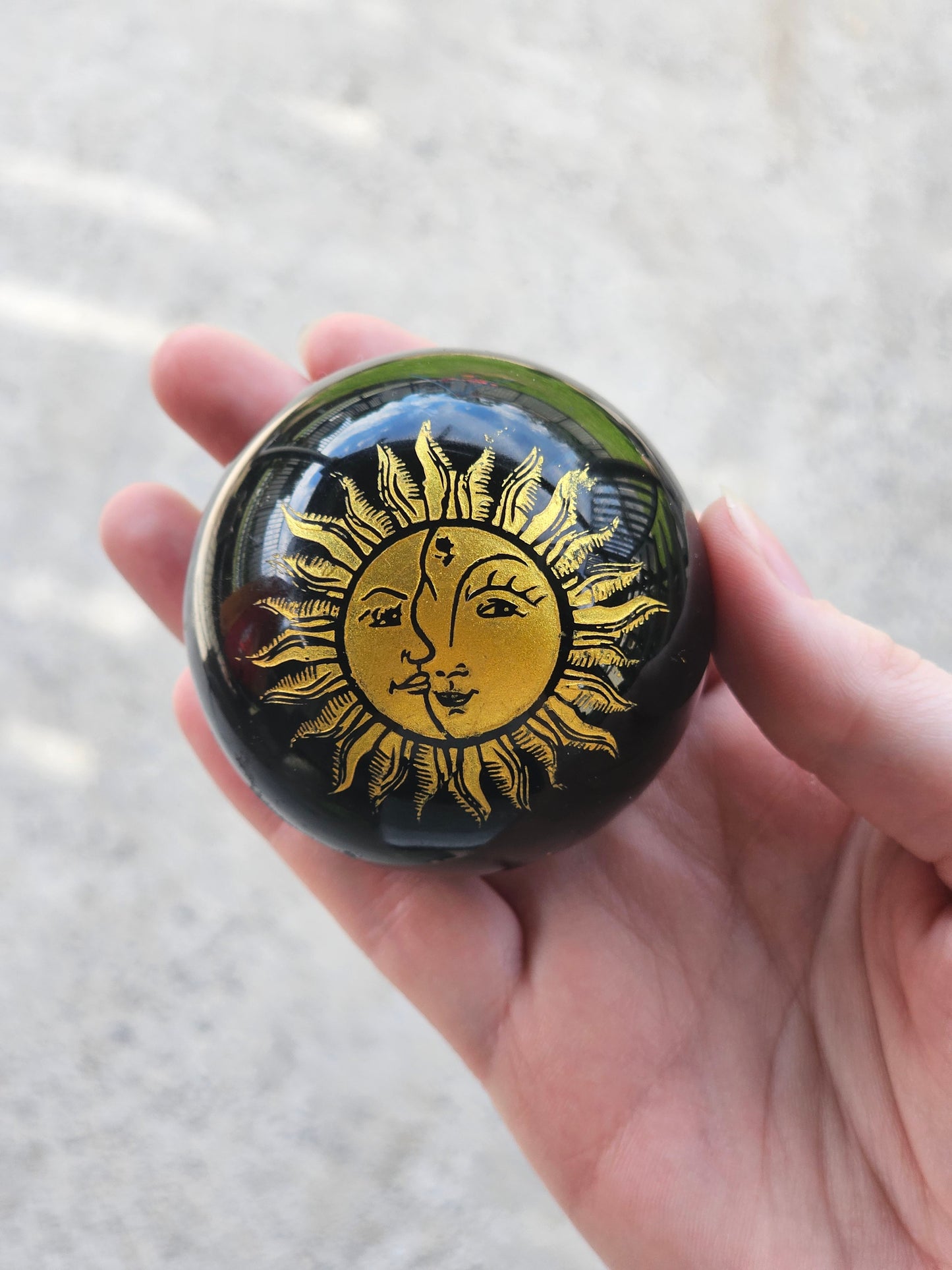 Black Obsidian Sphere