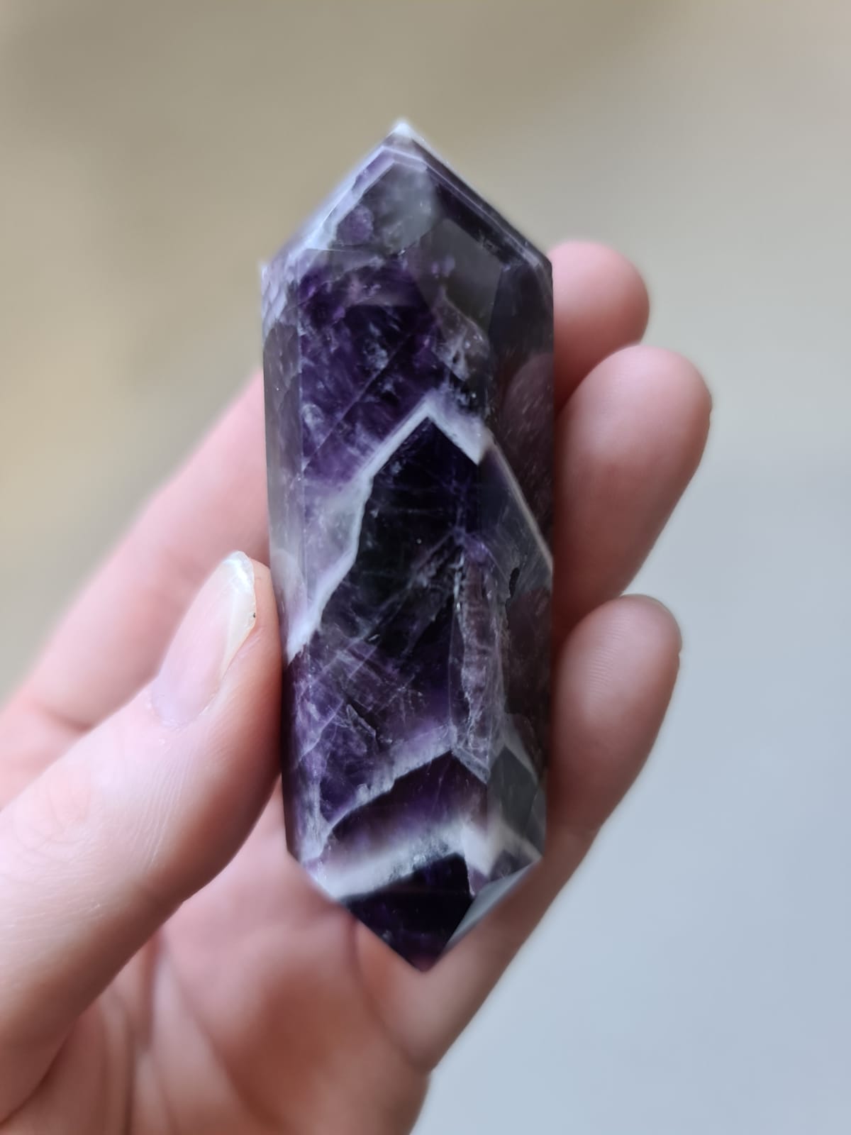 Chevron Amethyst Double Point