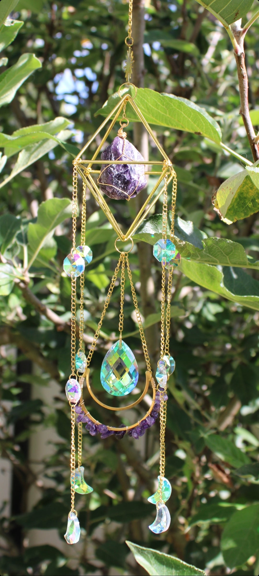 Dark Amethyst Suncatcher