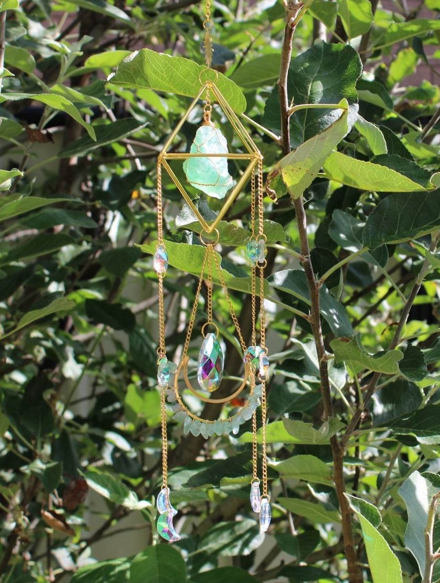 Green Fluorite Suncatcher